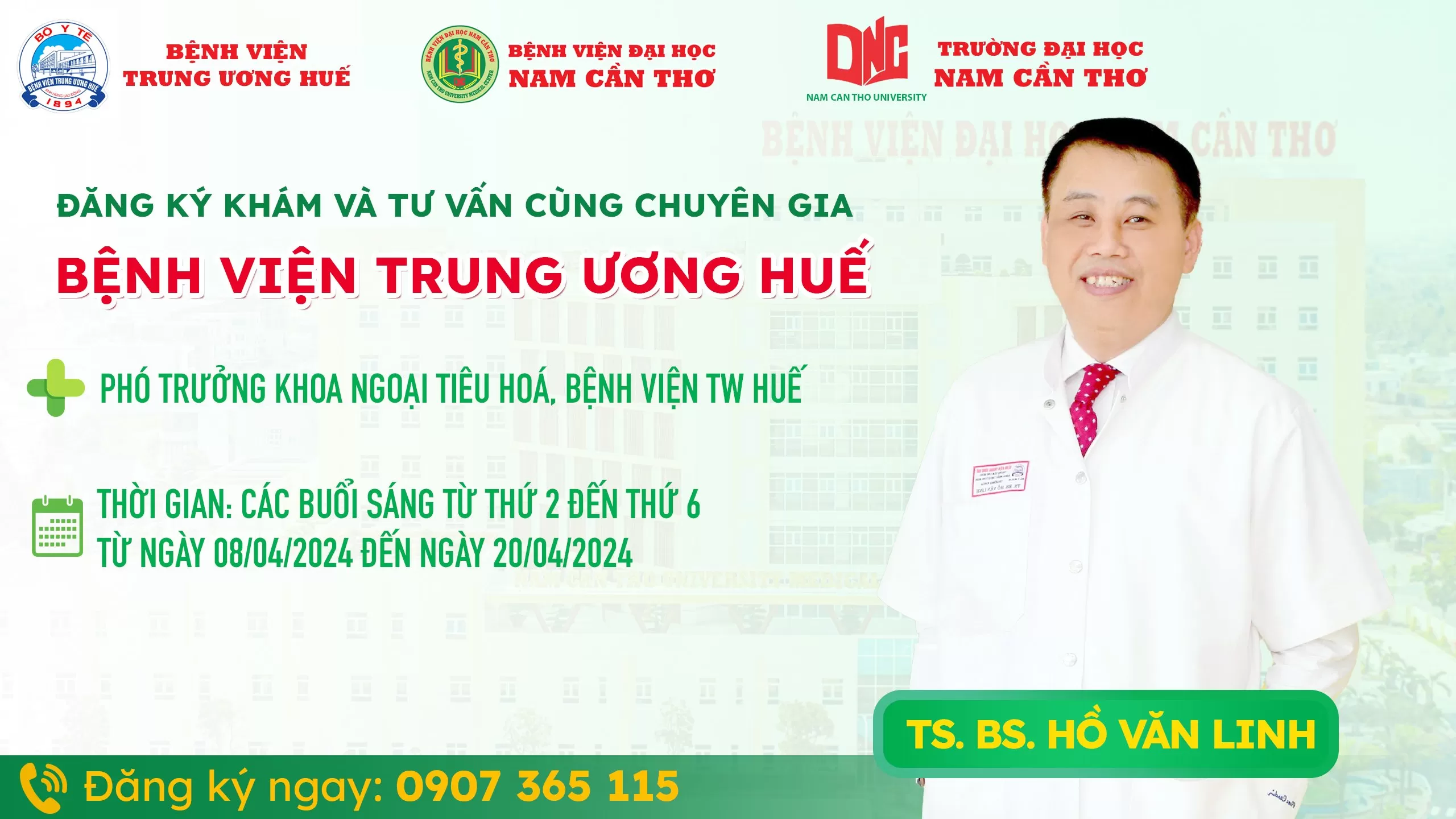 Chương trình hợp tác cùng chuyên gia đến từ Bệnh viện Trung ương Huế.