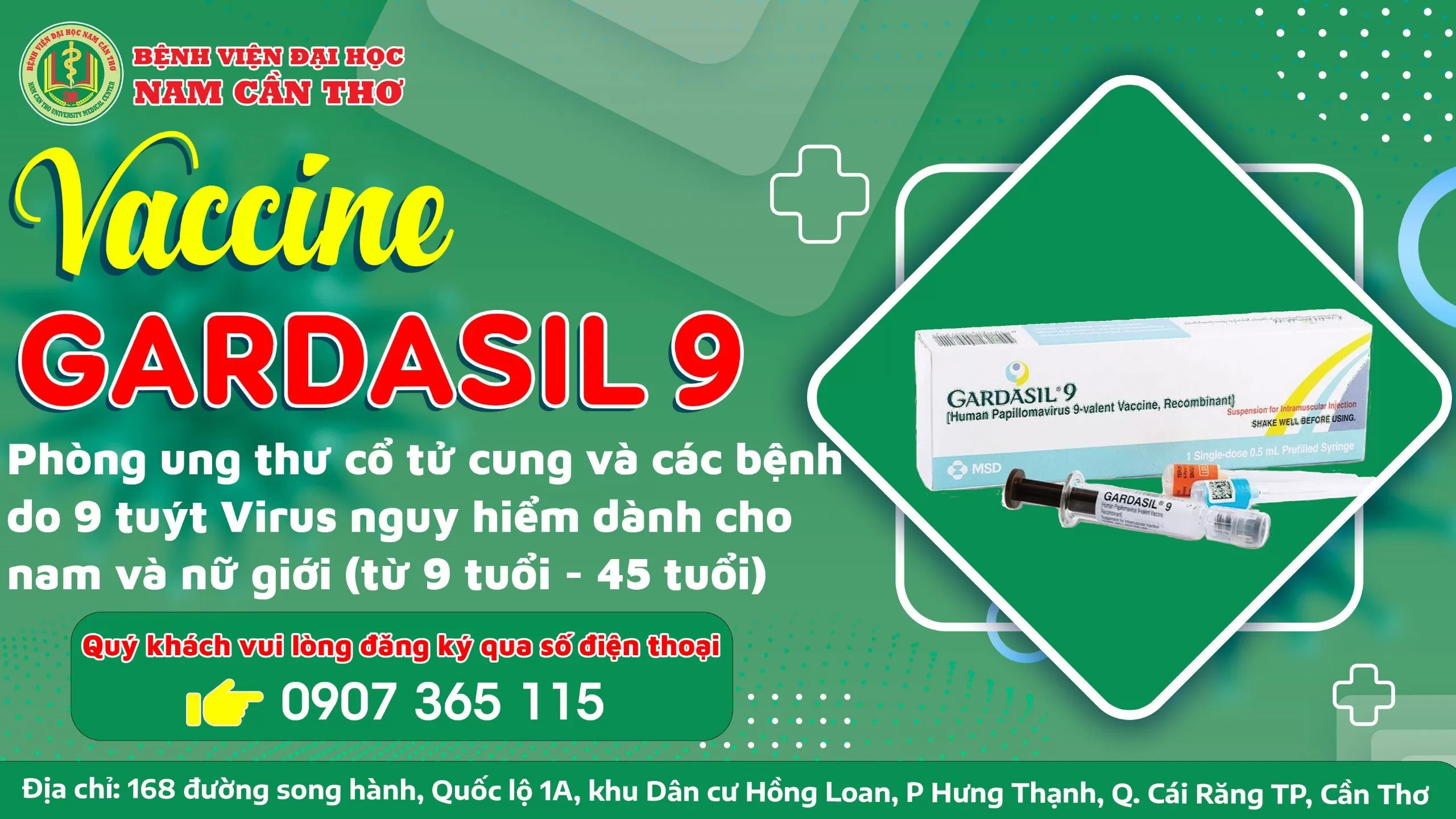 VACCINE GARDASIL 9 - PHÒNG CÁC BỆNH NGUY HIỂM DO HPV CHO TRẺ EM VÀ NGƯỜI LỚN