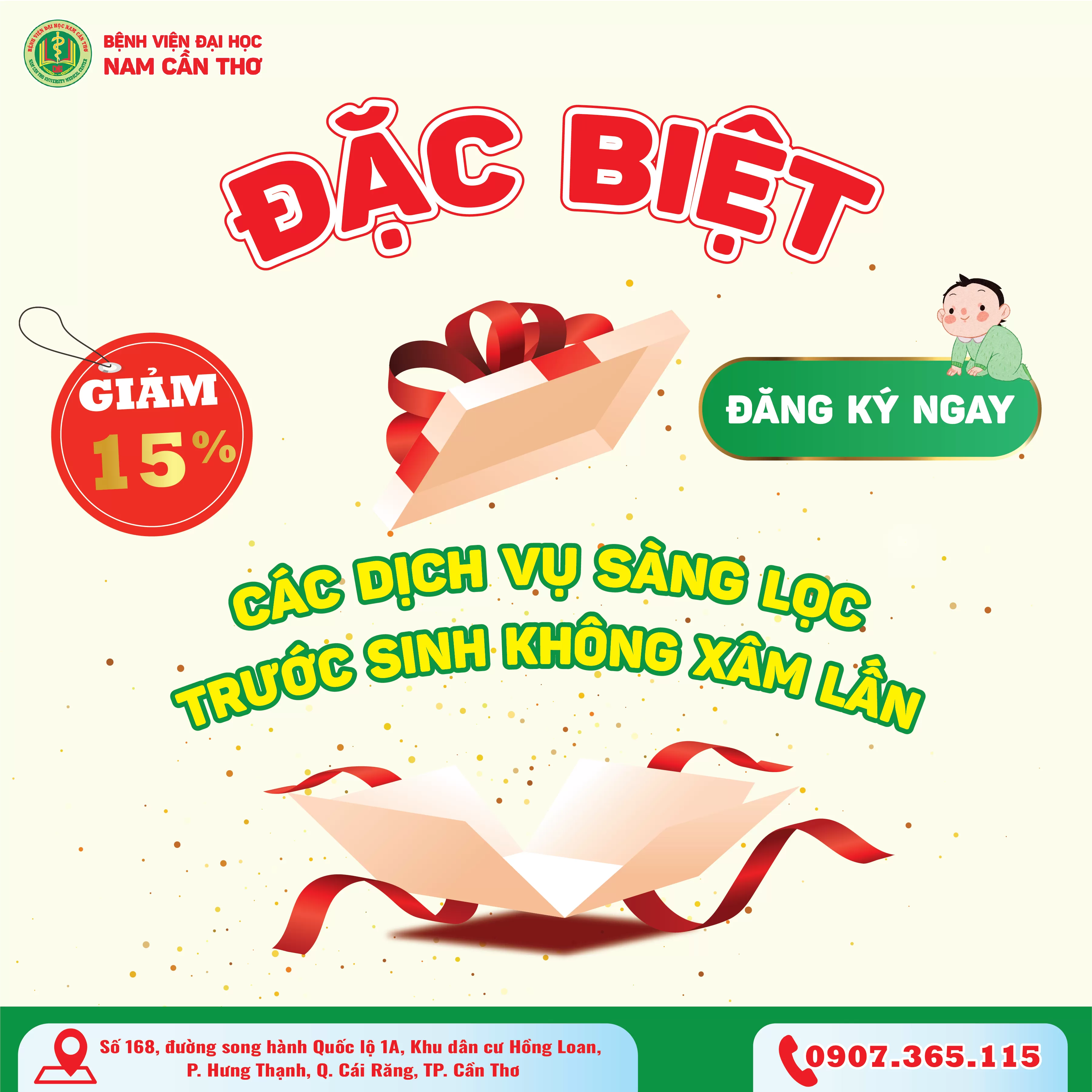 TRỌN GÓI SINH CHỈ TỪ 12 TRIỆU ĐỒNG TẠI BỆNH VIỆN ĐẠI HỌC NAM CẦN THƠ