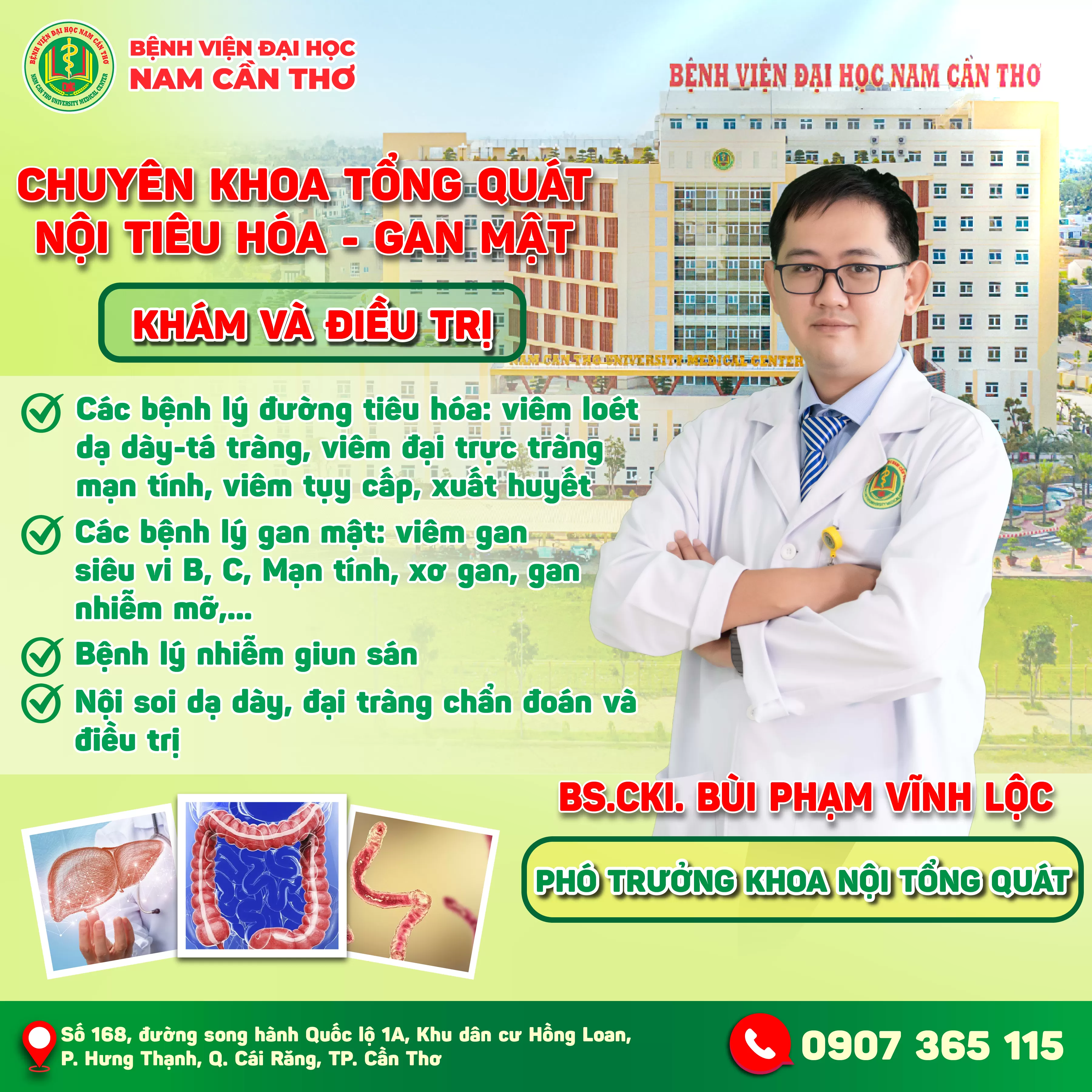 BS.CKI. BÙI PHẠM VĨNH LỘC – CHUYÊN KHOA NỘI TỔNG QUÁT – NỘI TIÊU HÓA – GAN MẬT