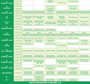 Lịch Khám Của Các Bác Sĩ Tại Bệnh Viện Đại Học Nam Cần Thơ 20/10/2025-26/10/2025 2 2 1