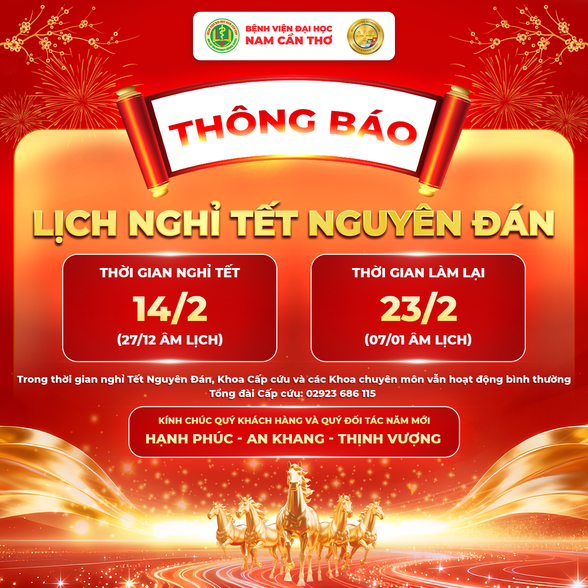Thông báo nghỉ Tết